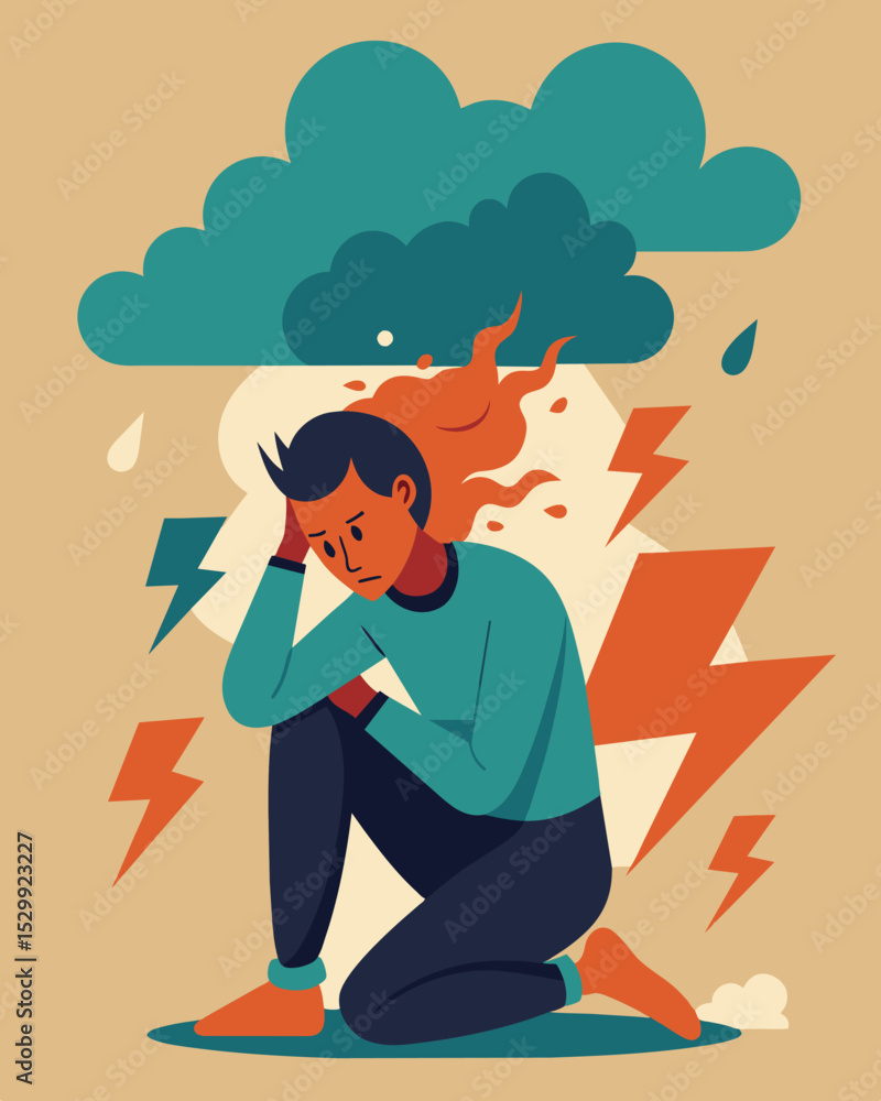 Aufkleber it is a suffocating inescapable force leaving the person feeling helpless and overwhelmed.. vector i