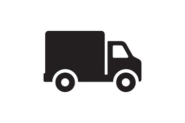 Goods car silhouette on white background.01