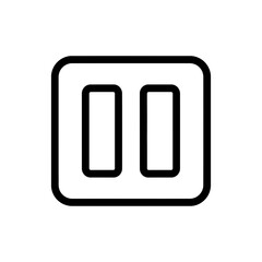 Play Pause Button Icon in Minimalist Style  