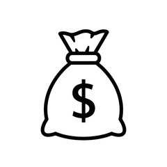 Money Bag Icon Illustrating Financial Concepts  