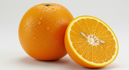 Fototapeta premium orange on white background