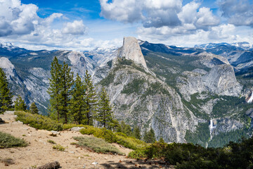 Yosemite's Half Dome and Nevada Falls taken from Glacier Point in the Spring of 2025