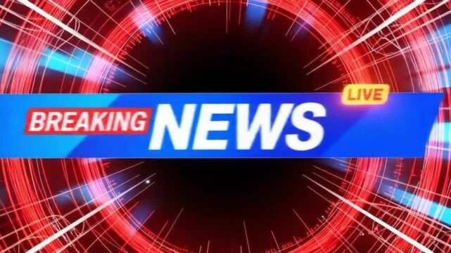 This image shows graphical thumbnails with the text "Breaking News" and "Live", likely used for news broadcasts.
