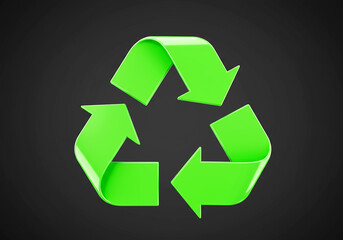 Obraz premium Green Recycling Symbol Eco-Friendly Sustainable Resources and Environmental Conservation