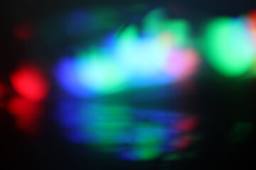 Smoke Abstract blur soft focus blinking light flash background. Light and shadow rays refraction.