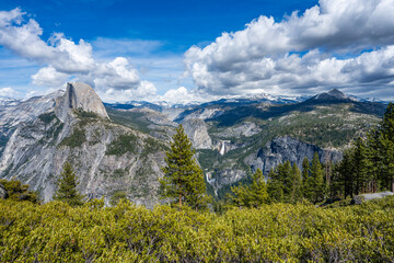Yosemite's Half Dome and Nevada Falls taken from Glacier Point in the Spring of 2025