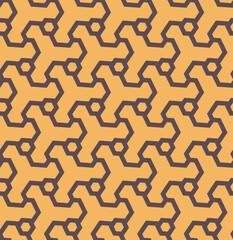 Seamless Hexagonal Maze Pattern Abstract Tech-Inspired Geometric Background -vector eps8