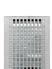 Symmetrical office building with grid windows