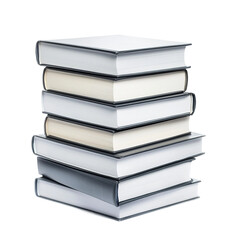stack of books isolated