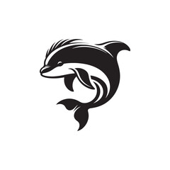 **"Graceful Harbor Porpoise Vector Silhouette: Sleek Marine Mammal Design Featuring Streamlined Body, Gentle Curves, and Minimalist Style for Ocean-Themed Crafts and Digital Art Projects"**
