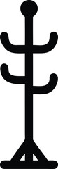 a standing coat rack silhouette