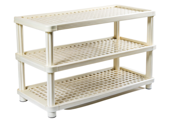 Plastic shelve isolated on white background