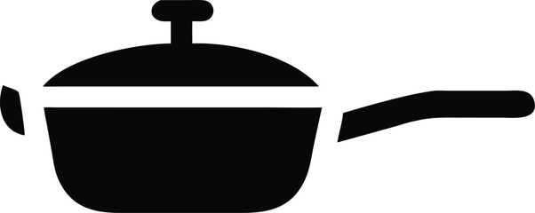 big cooking pan logo silhouette