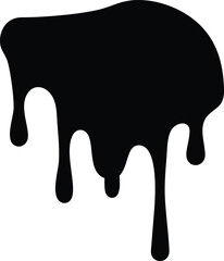 black dripping paint silhouette