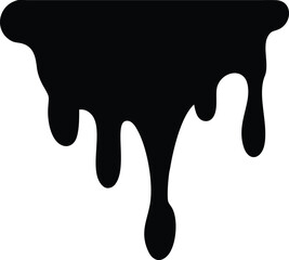 black dripping paint silhouette