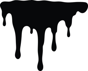 black dripping paint silhouette