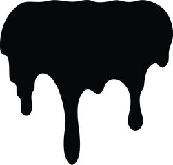 black dripping paint silhouette