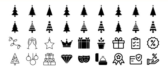 Christmas and Celebration Icon Set: Festive Season Graphics
