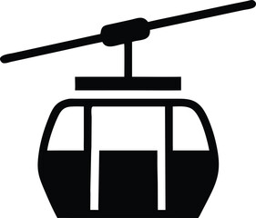 Fototapeta premium cable car silhouette