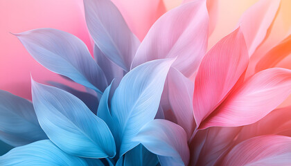 Fototapeta premium agave leaves in trendy pastel colors for design backgrounds