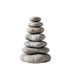 Stacked Smooth Stones in Neutral Tones for Tranquil Indoor Decor and Mindfulness Practices