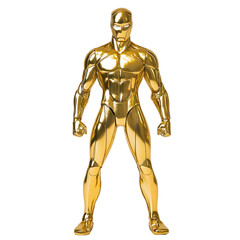 3d rendered illustration of a gold guy