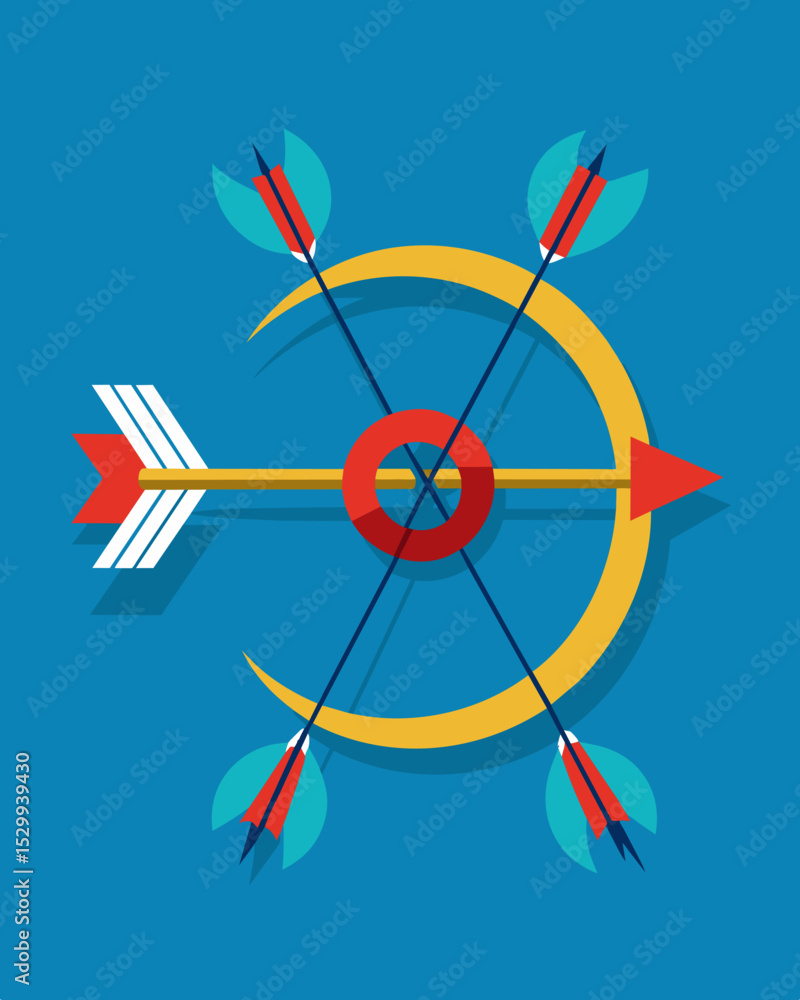 Poster the words were like arrows being shot from a bow their target unable to defend themselves.. vector i
