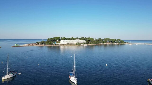 Drone footage of Porec, Istria, Croatia.