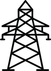 electricity tower line art
