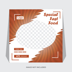 Tasty food social media post design template.