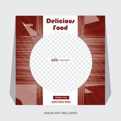 Food social media post design template.