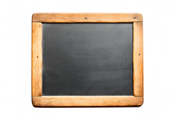 Blank wooden framed blackboard isolated on a white background png ai generated