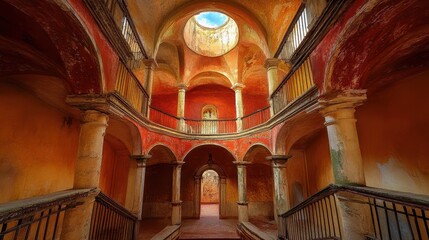 Obraz premium Mexican Church. Interior of Santo Domingo Church in Colonial Baroque Style in Oaxaca
