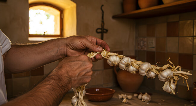 garlic in hand