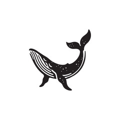 Majestic Humpback Whale Vector Silhouette – Ocean Giant Outline Design for Marine Life Art, Nautical Decor, Sea Animal Clipart, SVG for Crafts and Projects
