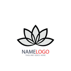 Abstract flower vector logo design with natural leaf and eco-friendly green plant illustration, ideal for beauty, health, and organic business concepts