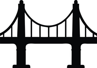 golden gate bridge black silhouette 