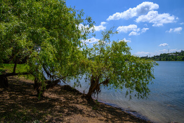 Scenery of Bor Lake (Borsko jezero), an artificial lake in Eastern Serbia near the city of Bor