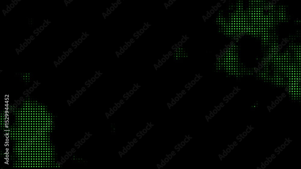 Poster digital technology futuristic halftone dots background looped motion vintage backdrop animation patt