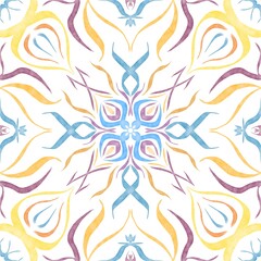 Hand drawn floral seamless pattern.