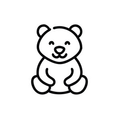 friendly bear cub soft style vector illustration