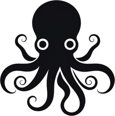 동물,실루엣,픽토그램,낙지,오징어,문어,