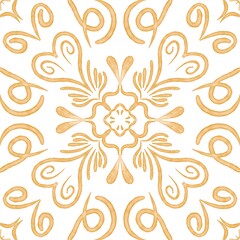 Hand drawn floral seamless pattern.