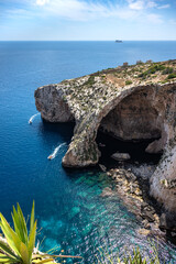 malta blue grotto vertical photo