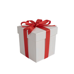Obraz premium red gift box isolated on transparent background
