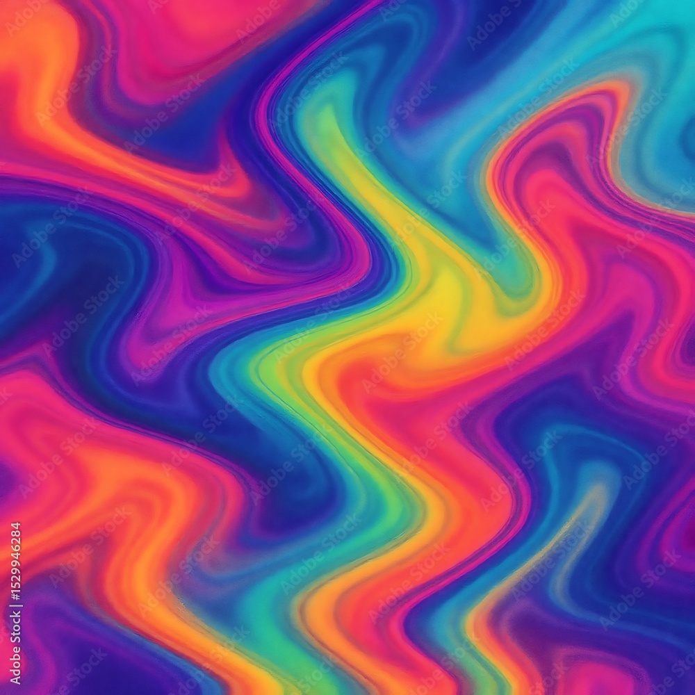 Poster abstract colorful background with bright, spiraling light waves, illustrating a vibrant spectrum of 