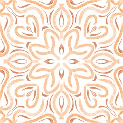Hand drawn floral seamless pattern.
