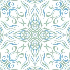 Hand drawn floral seamless pattern.