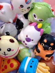 Adorable Squishy Toys in Fun Animal and Food Shapes