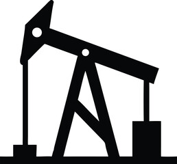 oil pump jack silhouette 